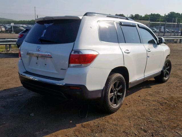 5TDBK3EHXDS213401 - 2013 TOYOTA HIGHLANDER WHITE photo 4