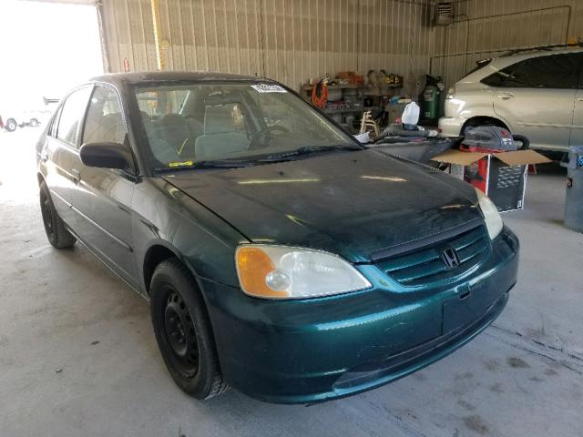 2HGES15162H556160 - 2002 HONDA CIVIC DX GREEN photo 1