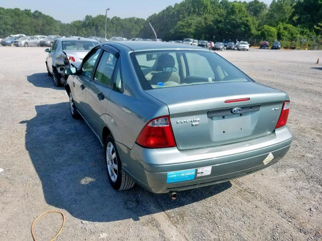 1FAHP34N15W182940 - 2005 FORD FOCUS ZX4 TEAL photo 3