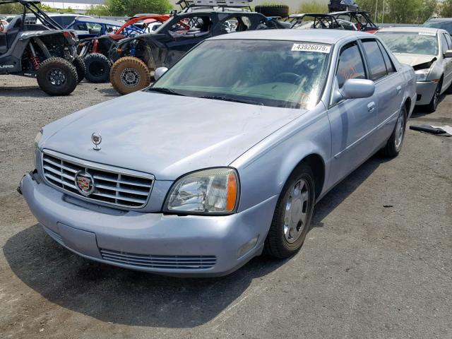 1G6KD54Y74U244482 - 2004 CADILLAC DEVILLE BLUE photo 2