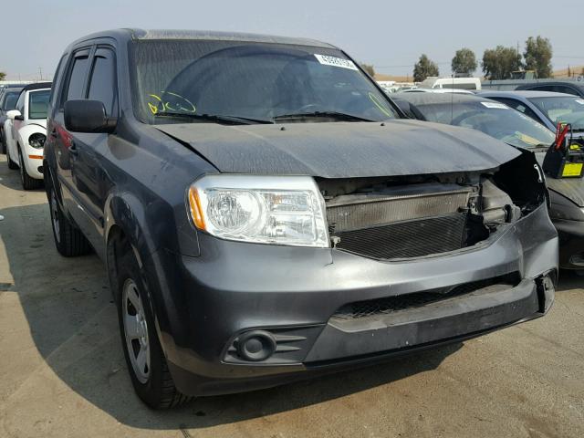 5FNYF3H26CB030151 - 2012 HONDA PILOT LX GRAY photo 1