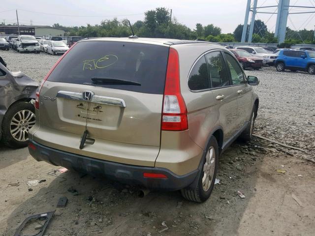 JHLRE48787C025953 - 2007 HONDA CR-V EXL GOLD photo 4