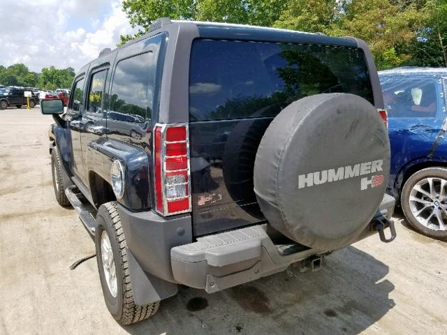 5GTDN13E578154501 - 2007 HUMMER H3 GRAY photo 3