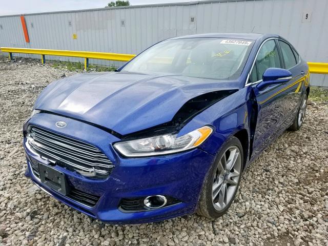 3FA6P0K98GR142436 - 2016 FORD FUSION TIT BLUE photo 2