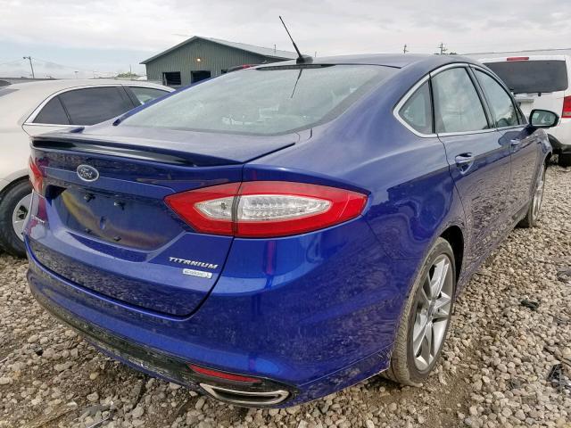 3FA6P0K98GR142436 - 2016 FORD FUSION TIT BLUE photo 4