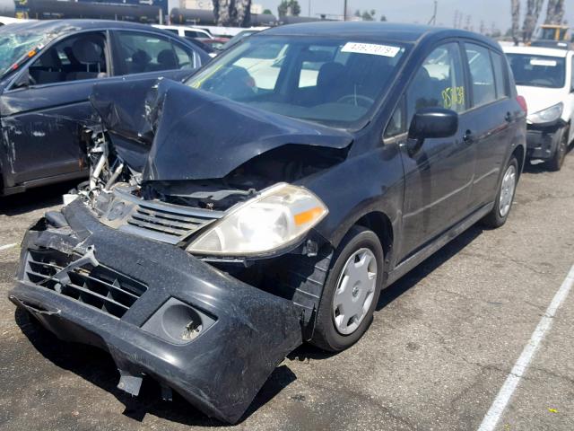 3N1BC13E68L371629 - 2008 NISSAN VERSA S BLACK photo 2