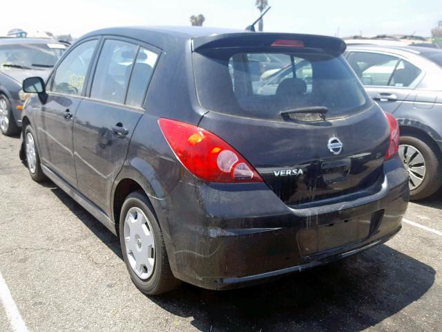 3N1BC13E68L371629 - 2008 NISSAN VERSA S BLACK photo 3