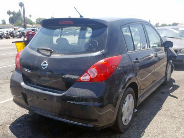 3N1BC13E68L371629 - 2008 NISSAN VERSA S BLACK photo 4