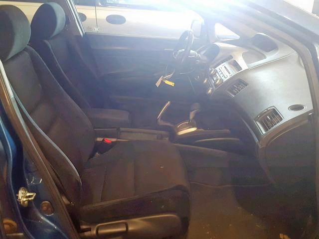 19XFA16659E026929 - 2009 HONDA CIVIC LX-S BLUE photo 5