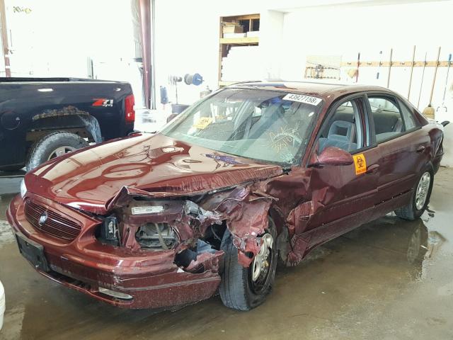 2G4WB52K621193810 - 2002 BUICK REGAL LS MAROON photo 2