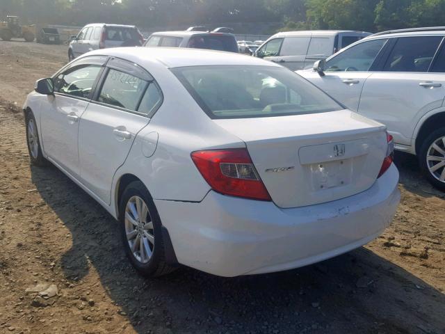 19XFB2F90CE308285 - 2012 HONDA CIVIC EXL 白色 照片 3