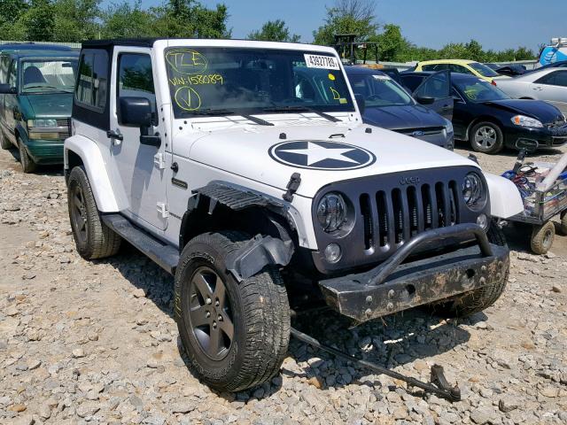 1C4AJWAG6GL158089 - 2016 JEEP WRANGLER S WHITE photo 1