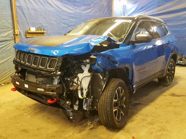 3C4NJDDB2KT793961 - 2019 JEEP COMPASS TR BLUE photo 2