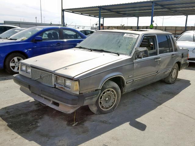 YV1FX8849G1081543 - 1986 VOLVO 740 GLE GRAY photo 2