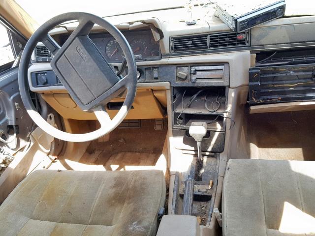 YV1FX8849G1081543 - 1986 VOLVO 740 GLE GRAY photo 9