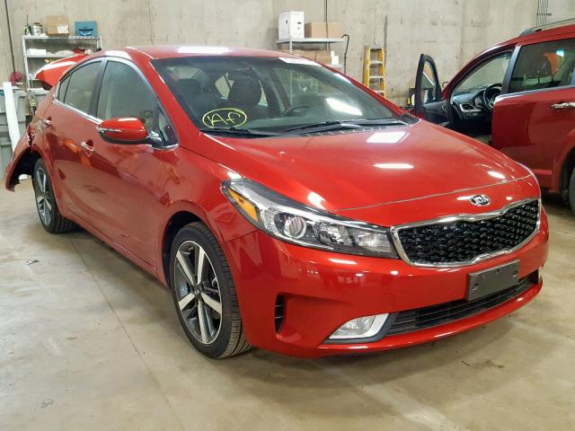 3KPFL4A87JE235954 - 2018 KIA FORTE EX RED photo 1