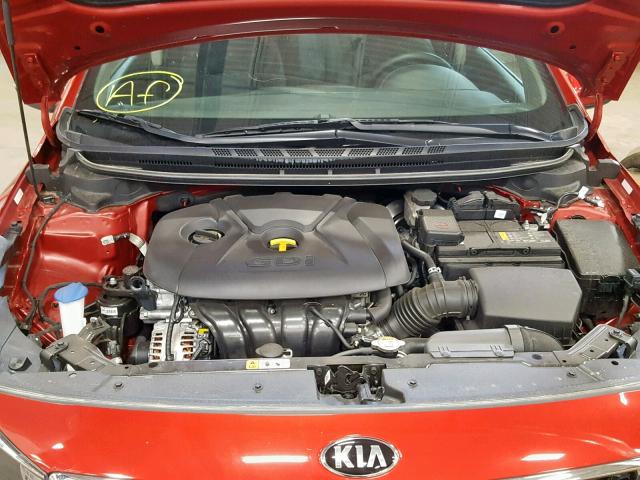 3KPFL4A87JE235954 - 2018 KIA FORTE EX RED photo 7