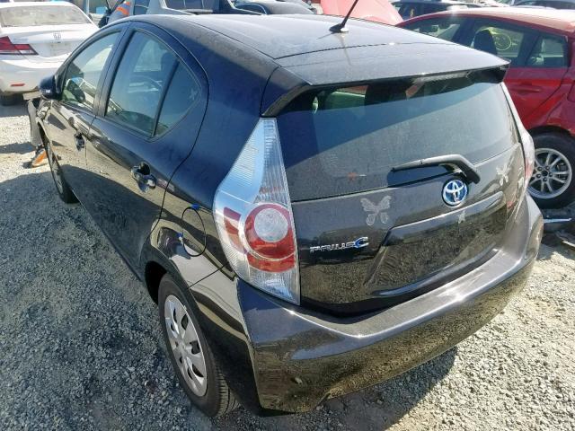 JTDKDTB36E1080847 - 2014 TOYOTA PRIUS C BLACK photo 3