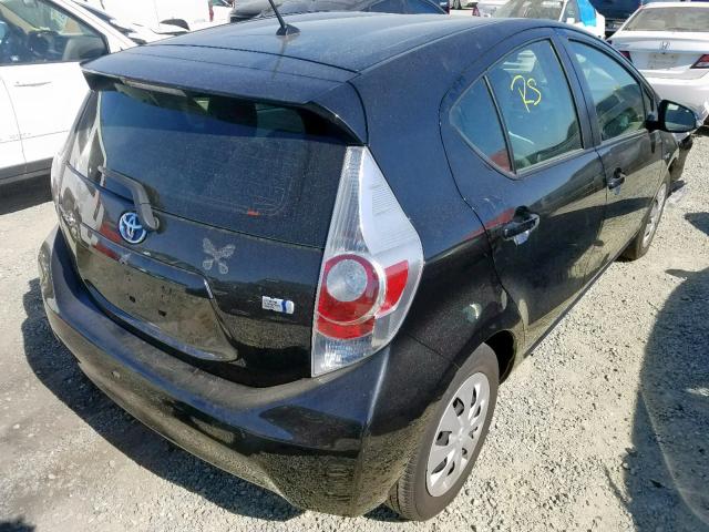 JTDKDTB36E1080847 - 2014 TOYOTA PRIUS C BLACK photo 4