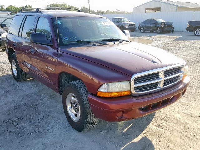 1B4HR38N52F177067 - 2002 DODGE DURANGO SP MAROON photo 1