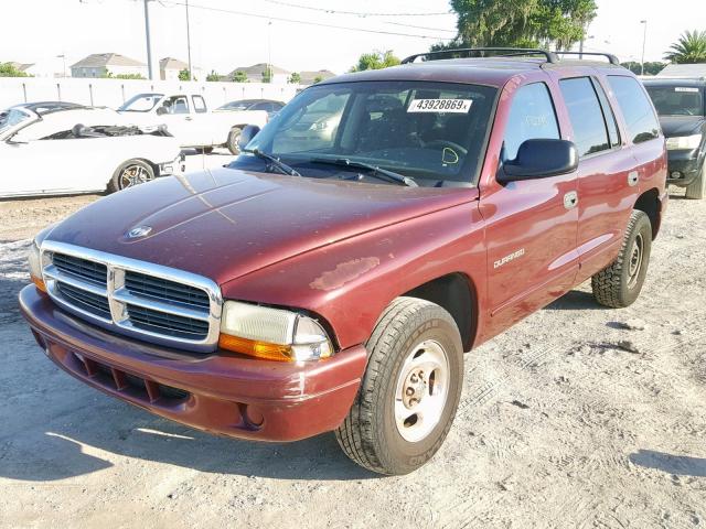 1B4HR38N52F177067 - 2002 DODGE DURANGO SP MAROON photo 2