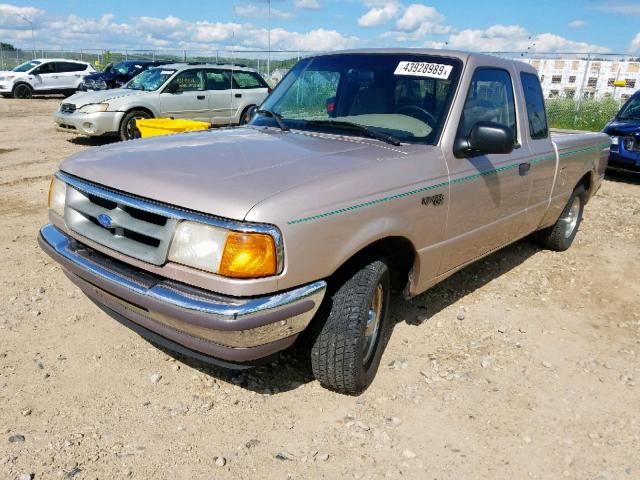 1FTCR14XXVPA16673 - 1997 FORD RANGER SUP TAN photo 2