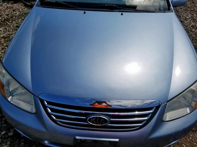 KNAFE121385494132 - 2008 KIA SPECTRA EX BLUE photo 7