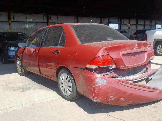 JA3AJ26E26U057851 - 2006 MITSUBISHI LANCER ES RED photo 3