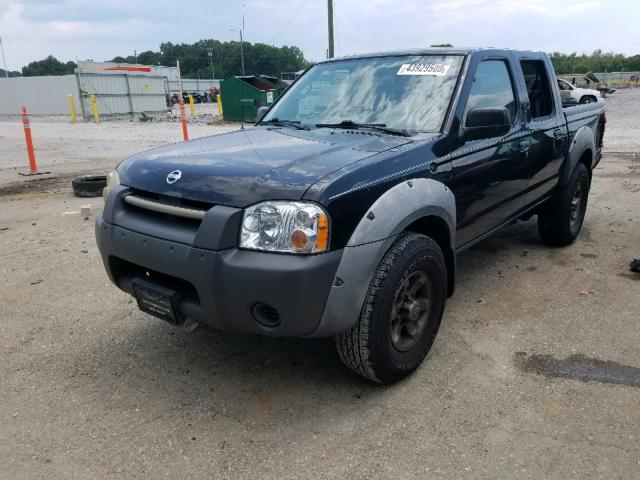 1N6ED27T72C375727 - 2002 NISSAN FRONTIER C BLACK photo 2