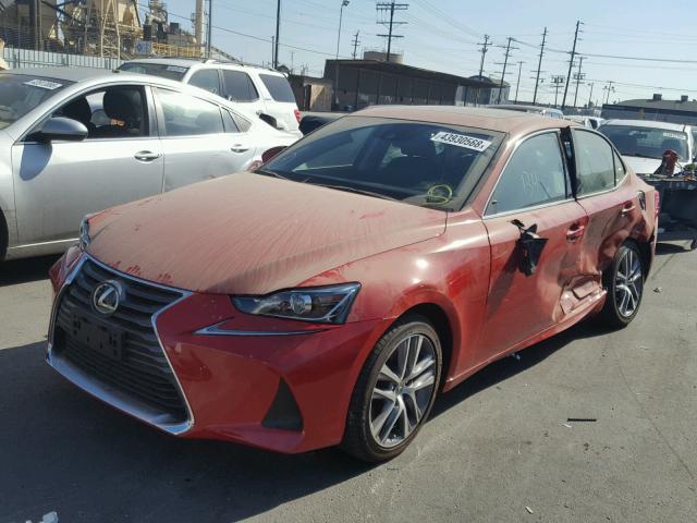 JTHBA1D23J5074507 - 2018 LEXUS IS 300 RED photo 2