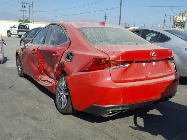 JTHBA1D23J5074507 - 2018 LEXUS IS 300 RED photo 3