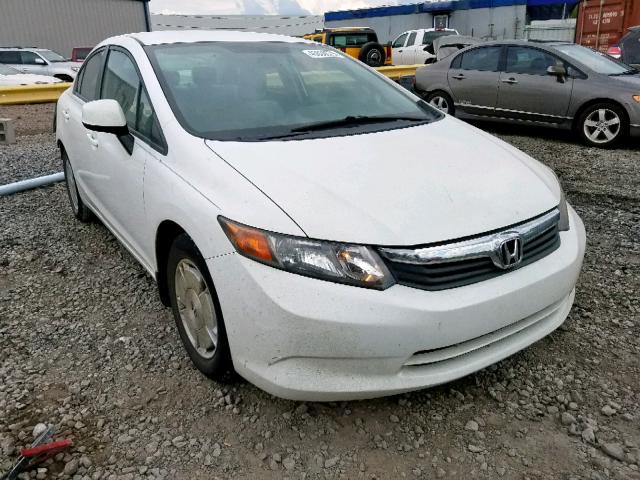 2HGFB2F65CH319326 - 2012 HONDA CIVIC HF WHITE photo 1