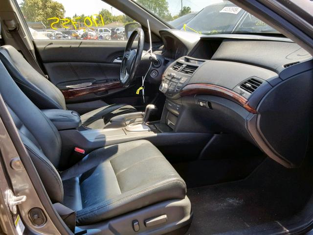 5J6TF1H52AL010184 - 2010 HONDA ACCORD CRO GRAY photo 5