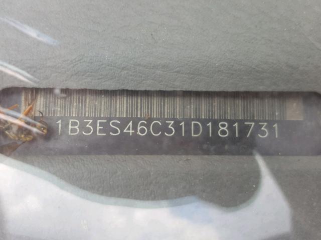 1B3ES46C31D181731 - 2001 DODGE NEON SE SILVER photo 10