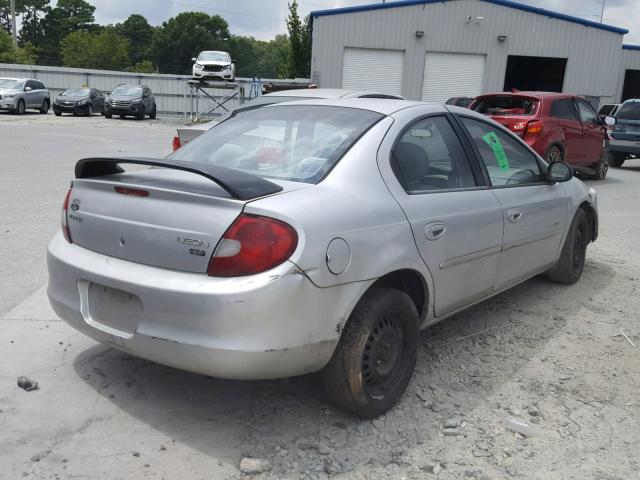 1B3ES46C31D181731 - 2001 DODGE NEON SE SILVER photo 4