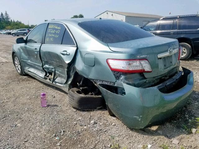 4T1BB3EK9BU132891 - 2011 TOYOTA CAMRY HYBR GREEN photo 3