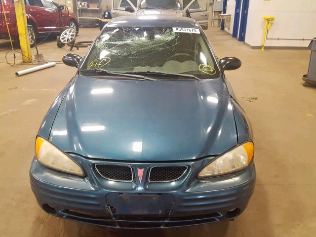 1G2NF52E42M550747 - 2002 PONTIAC GRAND AM S TEAL photo 9