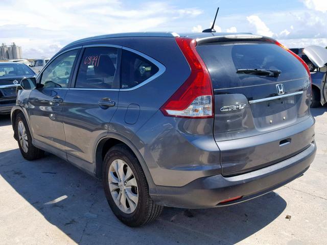 JHLRM3H77CC009881 - 2012 HONDA CR-V EXL GRAY photo 3