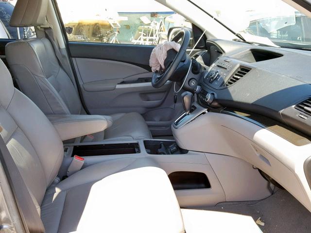 JHLRM3H77CC009881 - 2012 HONDA CR-V EXL GRAY photo 5