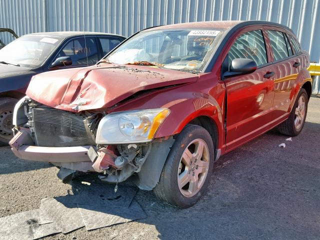 1B3HB28B68D742228 - 2008 DODGE CALIBER RED photo 2