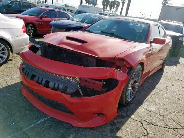 2C3CDXEJ4GH241355 - 2016 DODGE CHARGER SR RED photo 2