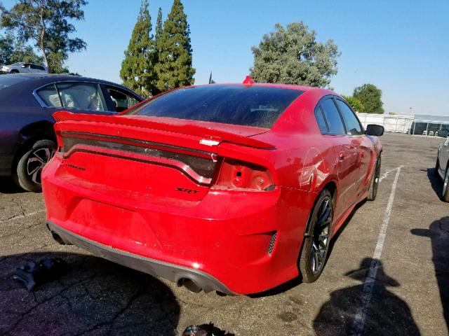 2C3CDXEJ4GH241355 - 2016 DODGE CHARGER SR RED photo 4