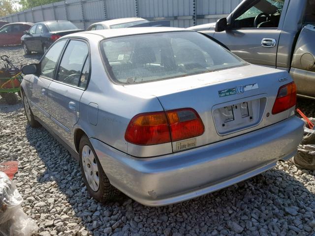 2HGEJ6610XH575132 - 1999 HONDA CIVIC BASE SILVER photo 3