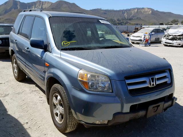 5FNYF28338B015472 - 2008 HONDA PILOT SE BLUE photo 1