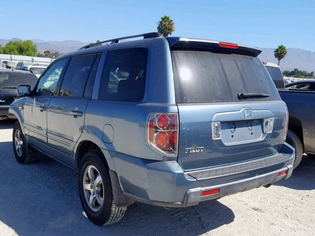 5FNYF28338B015472 - 2008 HONDA PILOT SE BLUE photo 3