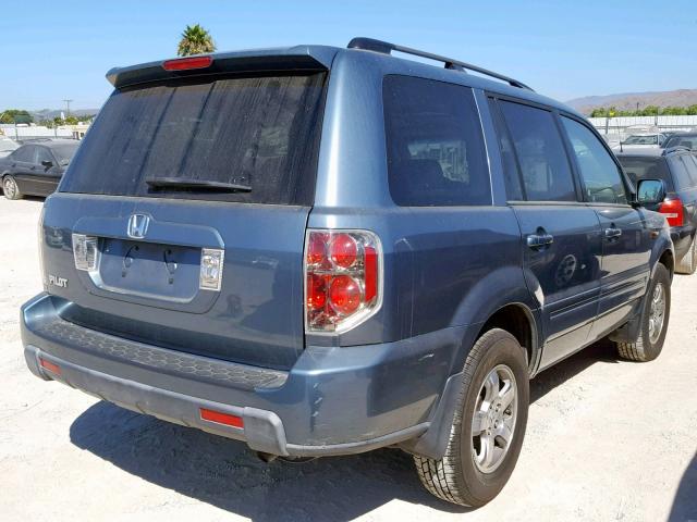 5FNYF28338B015472 - 2008 HONDA PILOT SE BLUE photo 4