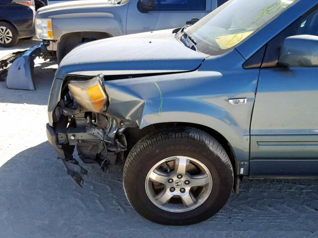 5FNYF28338B015472 - 2008 HONDA PILOT SE BLUE photo 9