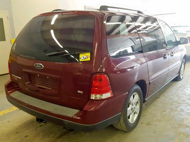 2FMZA51687BA18819 - 2007 FORD FREESTAR S BURGUNDY photo 4