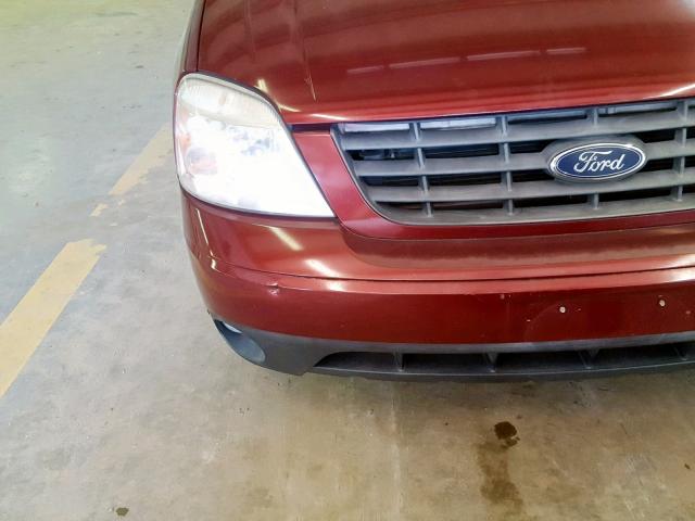 2FMZA51687BA18819 - 2007 FORD FREESTAR S BURGUNDY photo 9