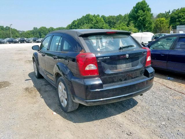 1B3HB48B87D403884 - 2007 DODGE CALIBER SX BLACK photo 3